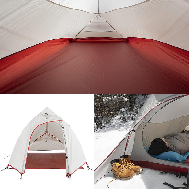 Double-layer draagbare wandeltent voor twee personen
