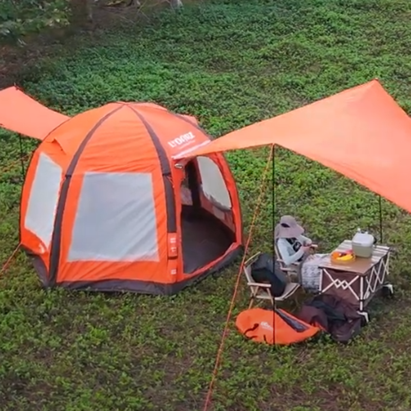 Hemisperische opblaasbare tent 2 deuren 4 ramen