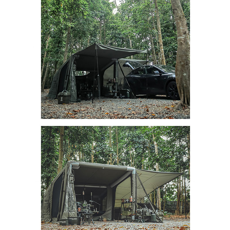 Opblaasbare tent kamperen Outdoor Militaire stijl